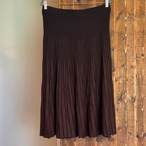 Max Studio Black and Brown Pleated Skirt